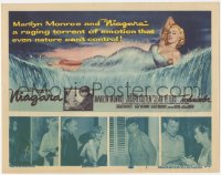 2j1344 NIAGARA TC 1953 classic artwork of gigantic sexy Marilyn Monroe on famous waterfall!
