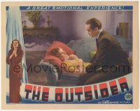 2j1511 OUTSIDER LC 1939 George Sanders comforts sad Mary Maguire laying on couch, ultra rare!