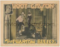 2j1513 PHANTOM BULLET LC 1926 Hoot Gibson & Eileen Percy find bad guy dead on floor, ultra rare!