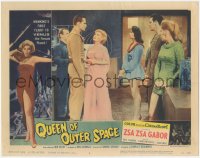 2j1531 QUEEN OF OUTER SPACE LC #4 1958 Eric Fleming, sexy Zsa Zsa Gabor & beauties of planet Venus!