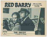 2j1533 RED BARRY chapter 3 LC R1948 c/u of Buster Crabbe & pretty Frances Robinson, The Decoy!