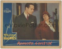 2j1536 REMOTE CONTROL LC 1930 radio psychic William Haines staring at wacky Polly Moran, very rare!
