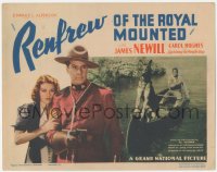 2j1348 RENFREW OF THE ROYAL MOUNTED TC 1937 Mountie James Newill w/gun, Carol Hughes & dog, rare!