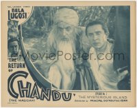2j1538 RETURN OF CHANDU chapter 7 LC 1934 great c/u of puzzled Bela Lugosi & weird bearded guy, serial!