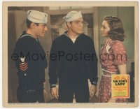 2j1545 SAILOR'S LADY LC 1940 c/u of pretty Nancy Kelly with sailors Buster Crabbe & Jon Hall!