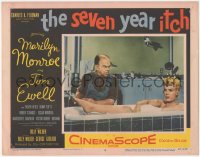2j1551 SEVEN YEAR ITCH LC #6 1955 Billy Wilder, Moore & Marilyn Monroe w/ toe caught in tub!