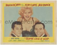 2j1560 SOME LIKE IT HOT LC #7 1959 classic portrait of Marilyn Monroe, Tony Curtis & Jack Lemmon!