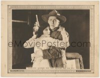 2j1563 SQUARE DEAL SANDERSON LC 1919 cowboy William S. Hart with gun saves scared Ann Little!