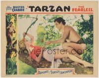 2j1569 TARZAN THE FEARLESS LC 1933 best c/u of Buster Crabbe & Julie Bishop romancing in tree, rare!