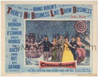 2j1572 THERE'S NO BUSINESS LIKE SHOW BUSINESS LC #5 1954 Marilyn Monroe & other top cast in line-up!