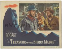 2j1580 TREASURE OF THE SIERRA MADRE LC #8 1948 close up of Humphrey Bogart & Tim Holt at bar!