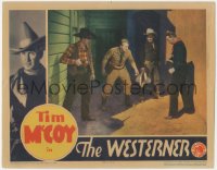 2j1589 WESTERNER LC 1934 cowboy hero Tim McCoy surrounded by three bad guys in an alley, rare!
