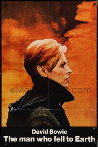2j1150 MAN WHO FELL TO EARTH 1sh 1976 great profile portrait of alien David Bowie, Nicolas Roeg!