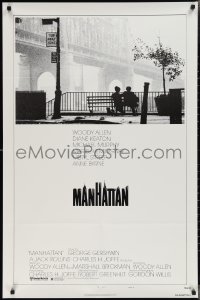 2j1155 MANHATTAN style B 1sh 1979 classic image of Woody Allen & Diane Keaton by bridge!