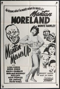 2j1156 MANTAN MESSES UP 1sh R1950s Moreland, Monte Hawley, Lena Horne, Toddy Pictures!