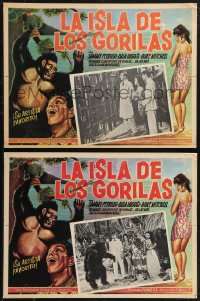 2j0410 BELA LUGOSI MEETS A BROOKLYN GORILLA 4 Mexican LCs 1952 wacky different border art!