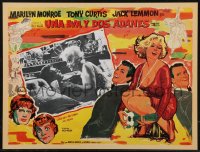 2j0409 SOME LIKE IT HOT Mexican LC R1990s sexy Marilyn Monroe teaches Tony Curtis how to kiss!