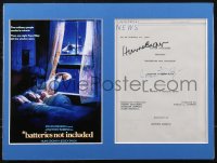 2j0006 BATTERIES NOT INCLUDED signed presskit supplement in 12x16 display 1987 by Cronyn AND Tandy!