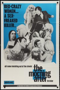 2j1166 MORNING AFTER 1sh 1972 Bed-Crazy Women, Sex-Freaked Killer, all come tumbling out of sheets!