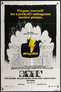 2j1170 NETWORK 1sh 1976 written by Paddy Cheyefsky, William Holden, Sidney Lumet classic!