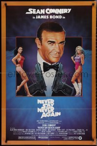 2j1172 NEVER SAY NEVER AGAIN 1sh 1983 art of Sean Connery as James Bond 007 by Obrero!