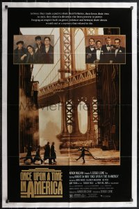2j1185 ONCE UPON A TIME IN AMERICA 1sh 1984 De Niro, Woods, Sergio Leone, top cast old and young!