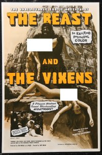 2j0651 BEAST & THE VIXENS pressbook 1985 great artwork of giant ape & sexy naked women!