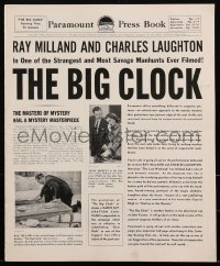 2j0654 BIG CLOCK pressbook 1948 Ray Milland in the strangest and most savage manhunt in history!