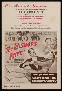 2j0655 BISHOP'S WIFE pressbook 1947 Cary Grant, Loretta Young & priest David Niven, ultra rare!