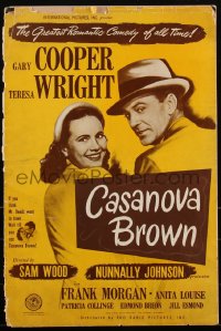 2j0664 CASANOVA BROWN pressbook 1944 Gary Cooper & Teresa Wright, greatest romantic comedy, rare!