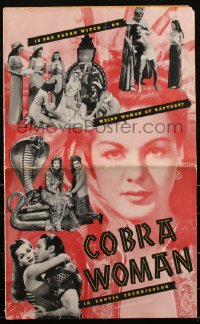 2j0667 COBRA WOMAN pressbook 1944 sexy Maria Montez, plus Jon Hall, Sabu & Lon Chaney, rare!