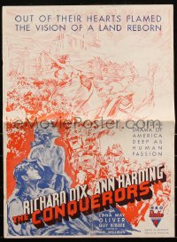 2j0671 CONQUERORS pressbook 1933 Richard Dix & Ann Harding, directed by William Wellman, ultra rare!