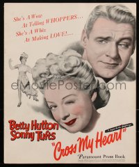 2j0674 CROSS MY HEART pressbook 1946 Betty Hutton meets Sonny Tufts, world champion fibber, rare!