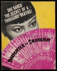 2j0678 DAUGHTER OF SHANGHAI pressbook 1937 Anna May Wong bared the secret of 1,000 deaths, rare!