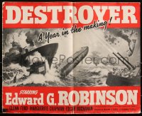 2j0682 DESTROYER pressbook 1943 sailor Edward G. Robinson, Glenn Ford, Naval battle, ultra rare!