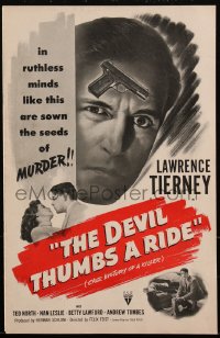 2j0683 DEVIL THUMBS A RIDE pressbook 1947 really BAD Lawrence Tierney will kill until he dies, rare!