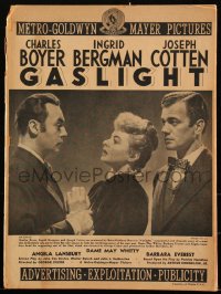 2j0692 GASLIGHT pressbook 1944 Ingrid Bergman, Charles Boyer, Joseph Cotten, ultra rare!