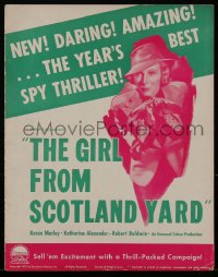 2j0694 GIRL FROM SCOTLAND YARD pressbook 1937 great images of daring amazing detective Karen Morley!