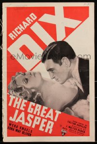 2j0699 GREAT JASPER pressbook 1933 great romantic art of Irish Richard Dix & Wera Engels, very rare!