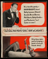 2j0735 MAN ABOUT TOWN pressbook 1939 Jack Benny, Dorothy Lamour, George Petty art inside, very rare!