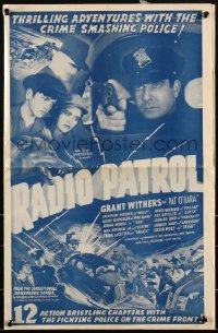 2j0853 RADIO PATROL pressbook 1937 Grant Withers, Universal crime smashing police serial, rare!
