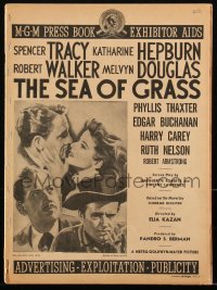 2j0764 SEA OF GRASS pressbook 1947 Spencer Tracy, Katharine Hepburn, Robert Walker, ultra rare!
