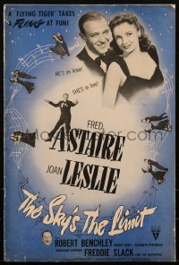 2j0766 SKY'S THE LIMIT pressbook 1943 Fred Astaire, Joan Leslie, it's a dance-filled holiday, rare!