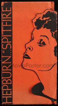 2j0772 SPITFIRE pressbook 1934 mountain girl Katharine Hepburn, cool die-cut cover art, ultra rare!