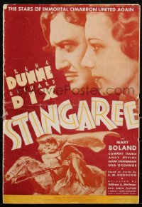 2j0777 STINGAREE pressbook 1934 Richard Dix & Irene Dunne in Australia, William Wellman, ultra rare!
