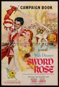 2j0783 SWORD & THE ROSE pressbook 1953 Glynis Johns, Disney remake of When Knighthood Was In Flower!