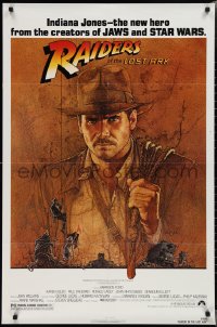 2j1200 RAIDERS OF THE LOST ARK 1sh 1981 great art of adventurer Harrison Ford by Richard Amsel