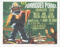 2j0030 JAMES DRURY signed 11x14 REPRO LC photo 1980s classic title card art from Forbidden Planet!