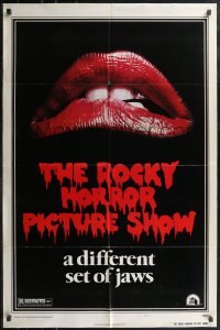 2j1214 ROCKY HORROR PICTURE SHOW 1sh 1975 c/u lips image, a different set of jaws!