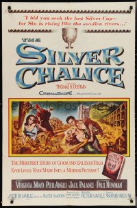 2j1230 SILVER CHALICE 1sh 1955 great art of Virginia Mayo & Paul Newman in his first movie!